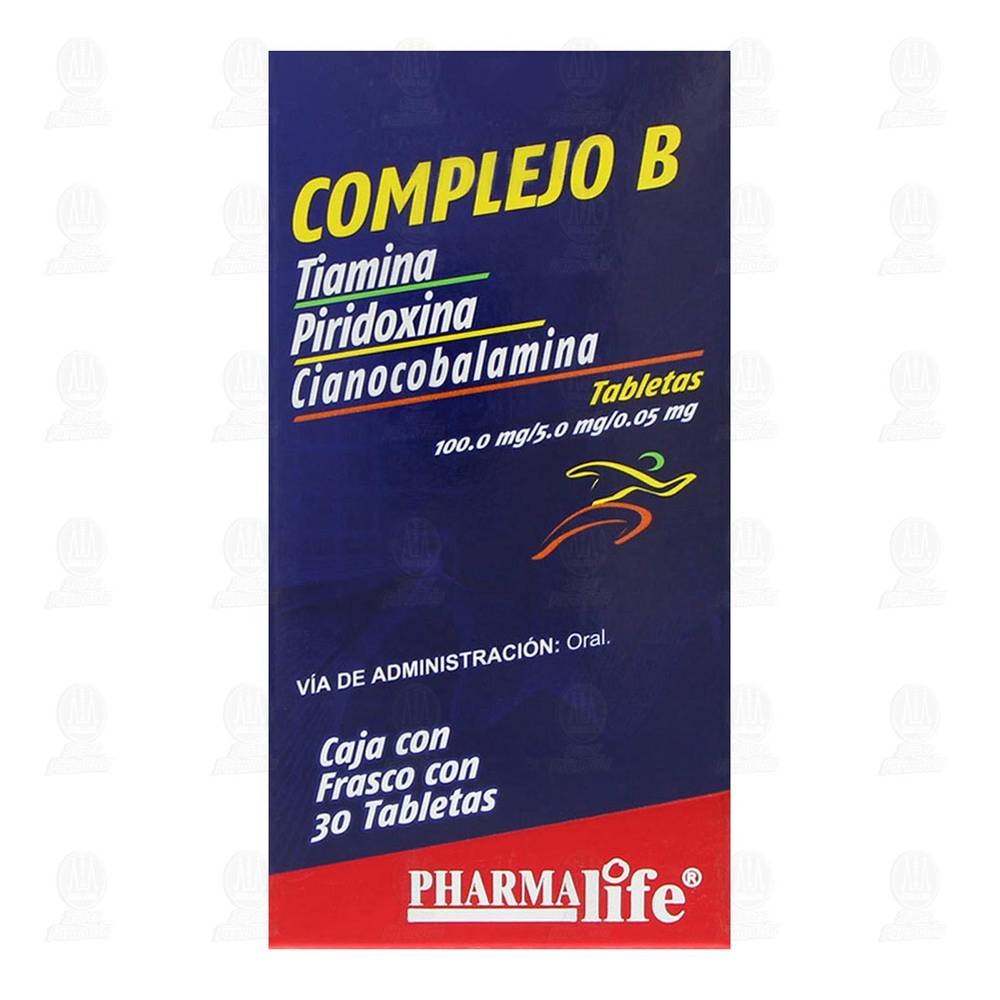 PHARMA life · Complejo b tabletas 100 mg/5 mg/0.05 mg (30 un)