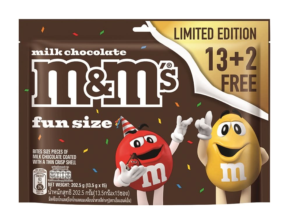 MMs牛奶糖衣巧克力13+2分享包 <202.5g克 x 1 x 1Bag袋>