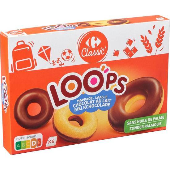 Carrefour Classic' - Gâteaux loops (chocolat au lait)