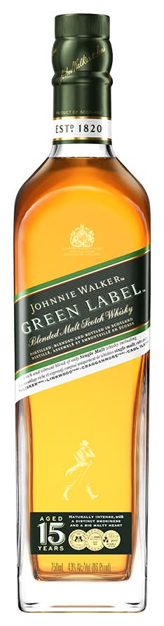 Johnnie Walker Green Label Blended Malt Scotch Whiskey 15 Year Old (750 ml)