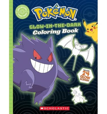 Scholastic Pokémon Glow-In-The-Dark Coloring Book