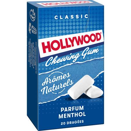 Chewing-gum menthol  HOLLYWOOD - la boite de 28g
