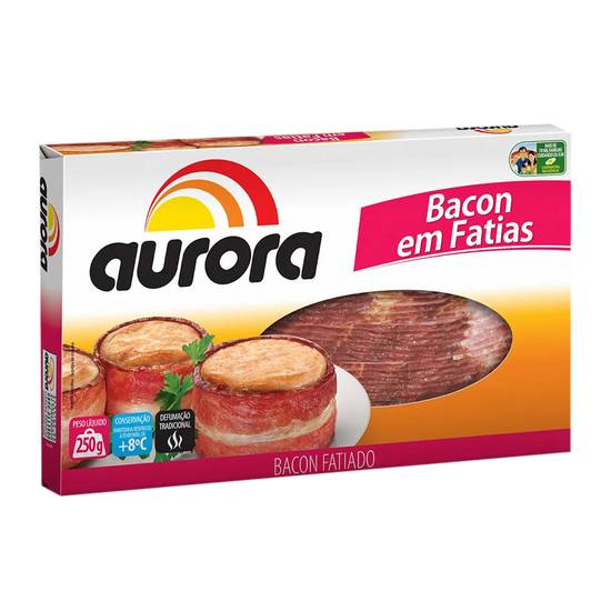 Aurora bacon defumado em fatias