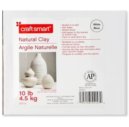 Craft Smart Natural Clay, White (10 lbs)