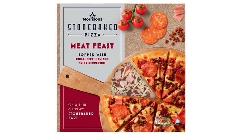 Morrisons Stonebaked Pizza Meat Feast 300g