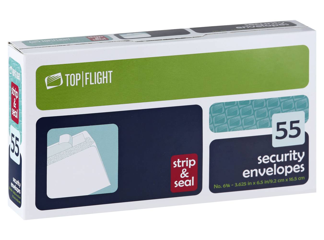 Top Flight Strip & Seal Security Envelopes (55 ct)