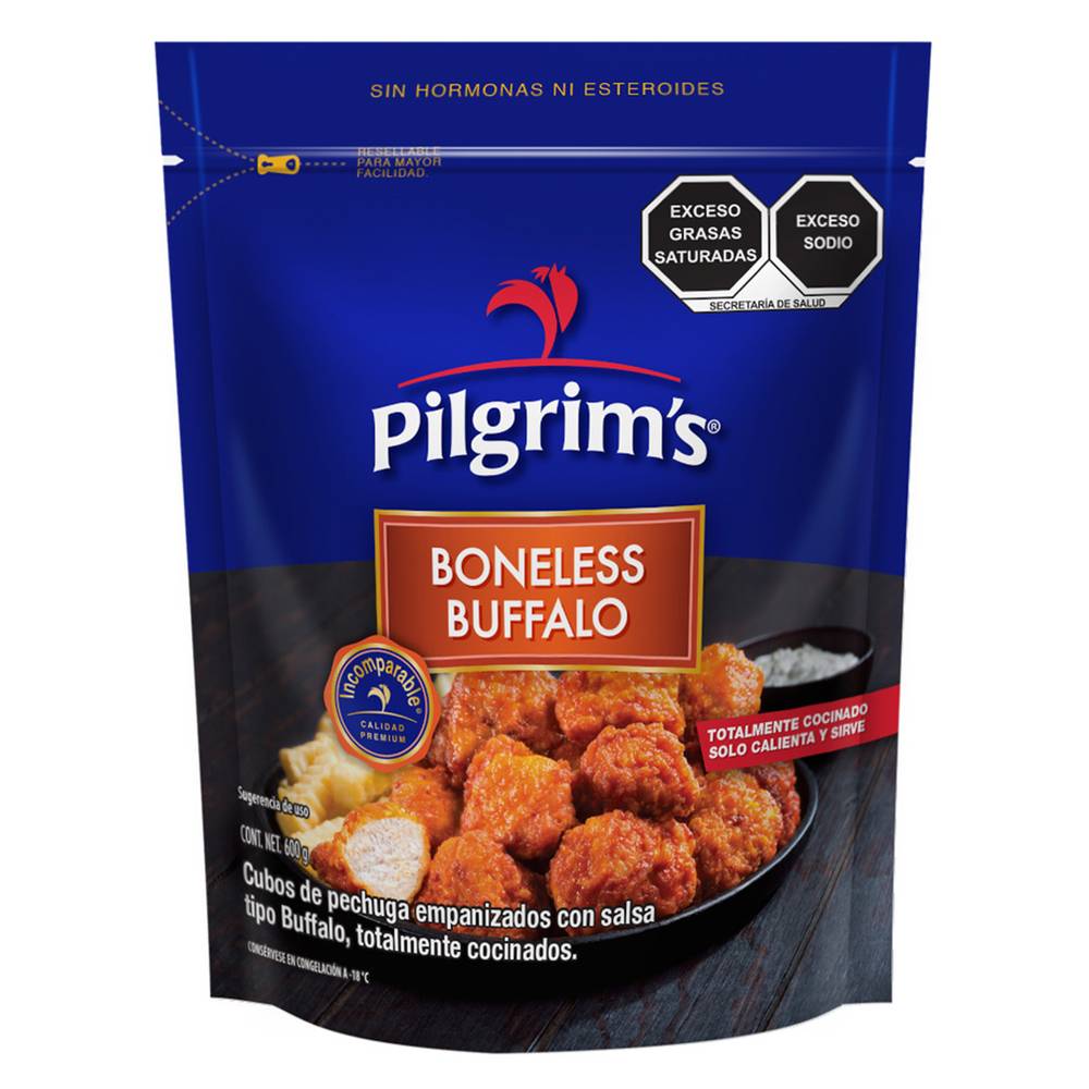 Pilgrim's · Boneless buffalo cubos de pechuga empanizado congelado (600 g)