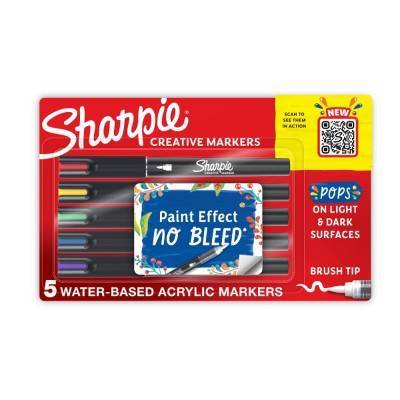 Sharpie Water Based Creative Markers Paint Like Ink 2196904, Assorted (5 ct)