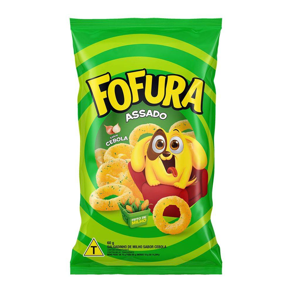 Fofura Salgadinho de milho sabor cebola (60 g)