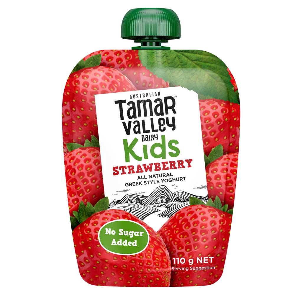 Tamar Valley Dairy Kids Greek Style Yoghurt, Strawberry (110g)