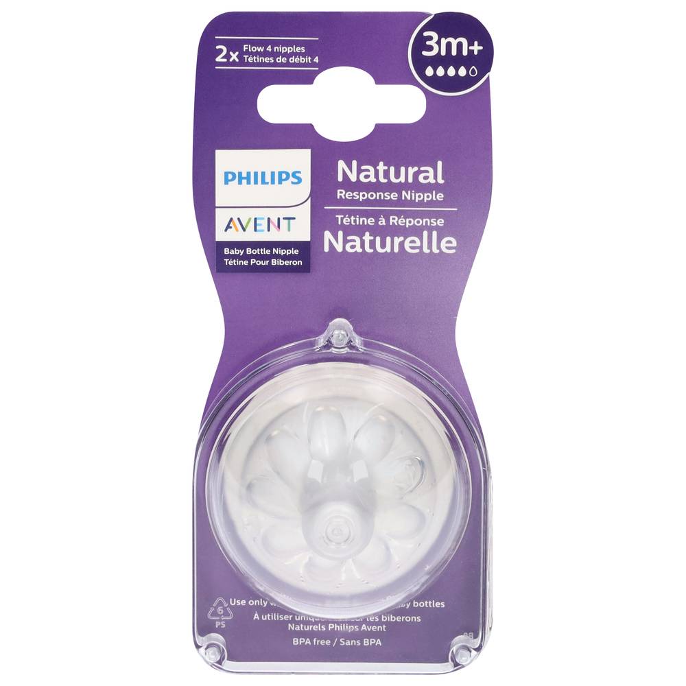 Philips Avent 3m+ Natural Baby Bottle Nipple (2 ct)