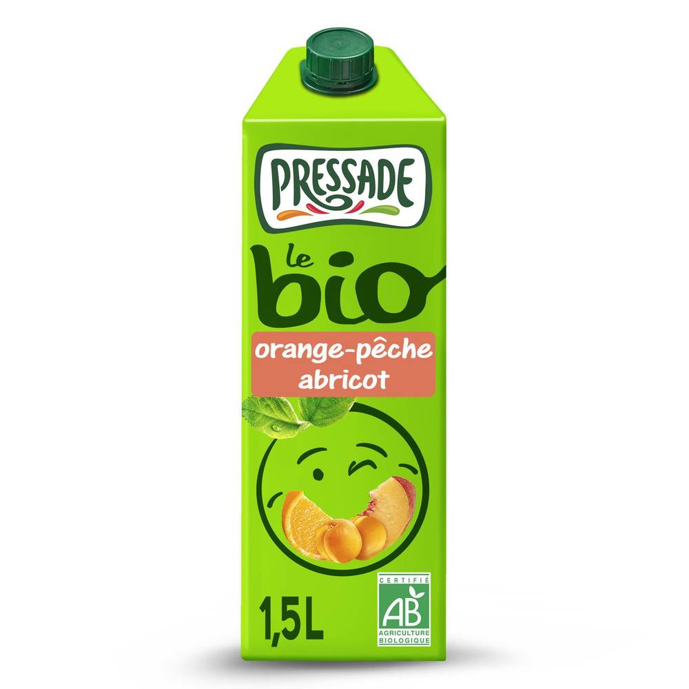 Pressade - Nectar multifruits orange pêche abricot bio (1,5L)