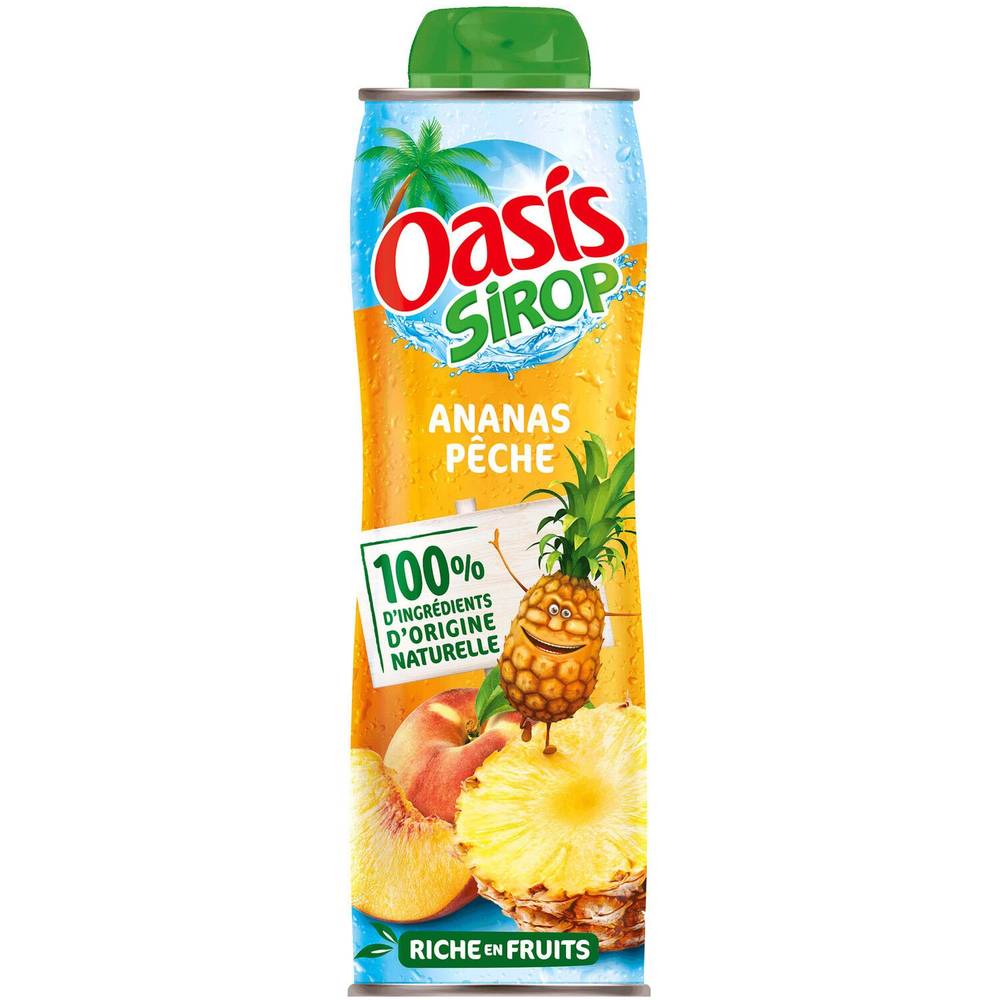 Oasis - Sirop ananas pêche (600 ml)