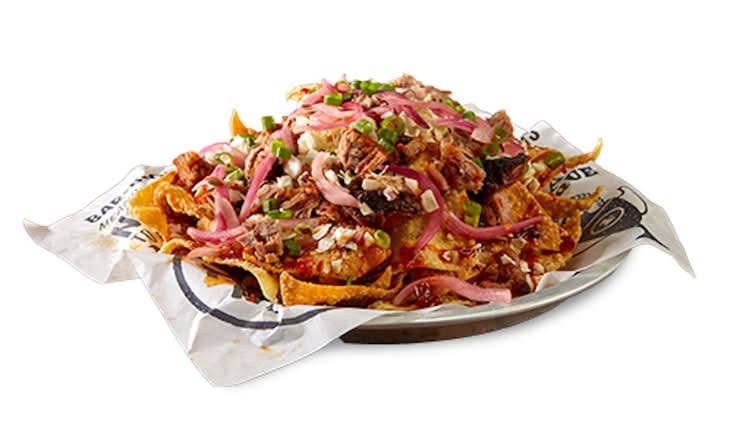 BBQ Pork Wonton Nachos