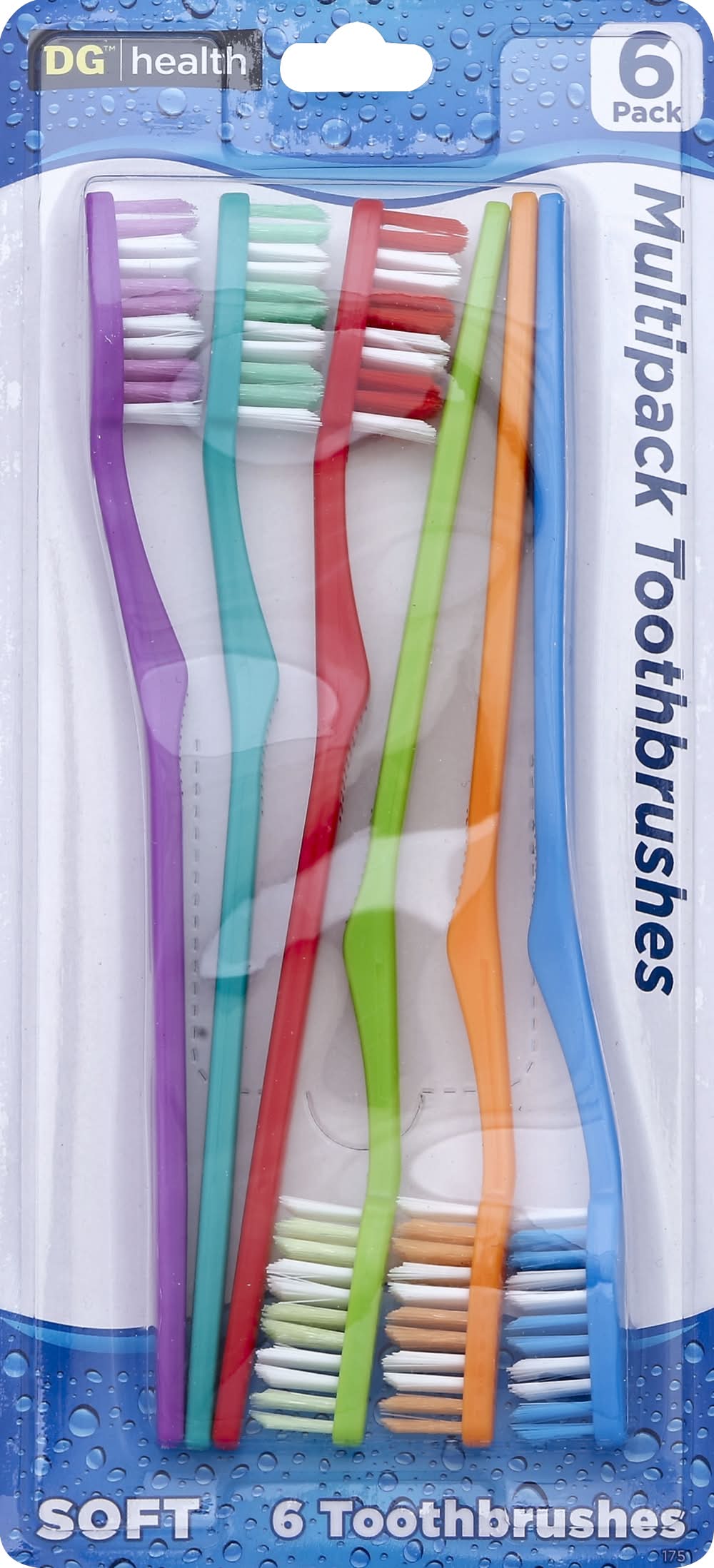 Dollar General health Toothbrushes, Multi - Colour (6 ct)