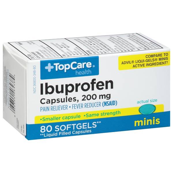 Topcare Ibuprofen 200 mg Minis Softgels(80 Ct)