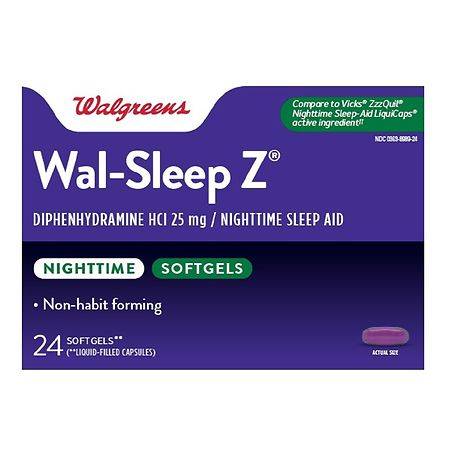 Walgreens Wal-Sleep Z Nighttime Sleep-Aid Softgels (48 ct)