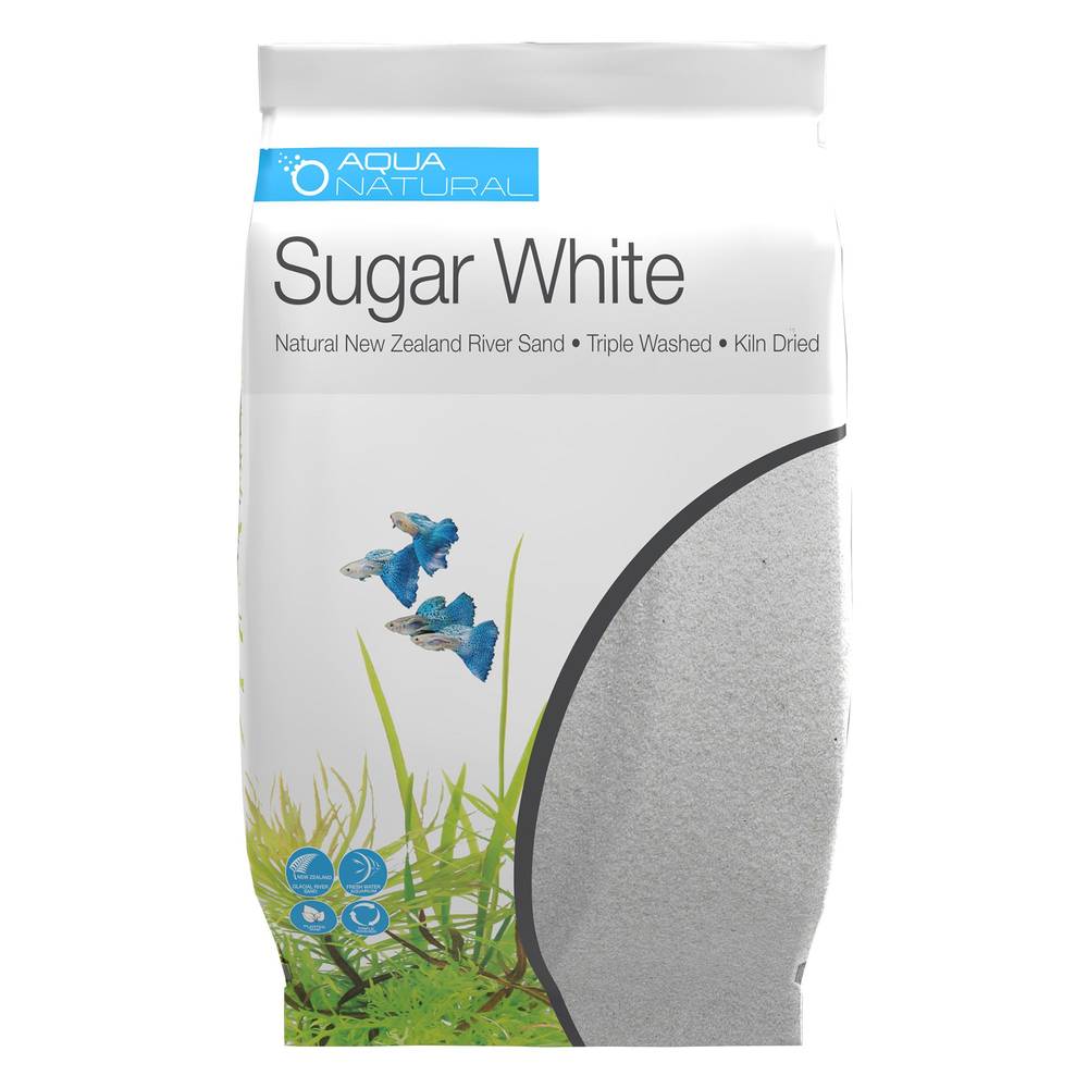 Aqua Natural Aquarium Sand - White (Size: 10 Lb)