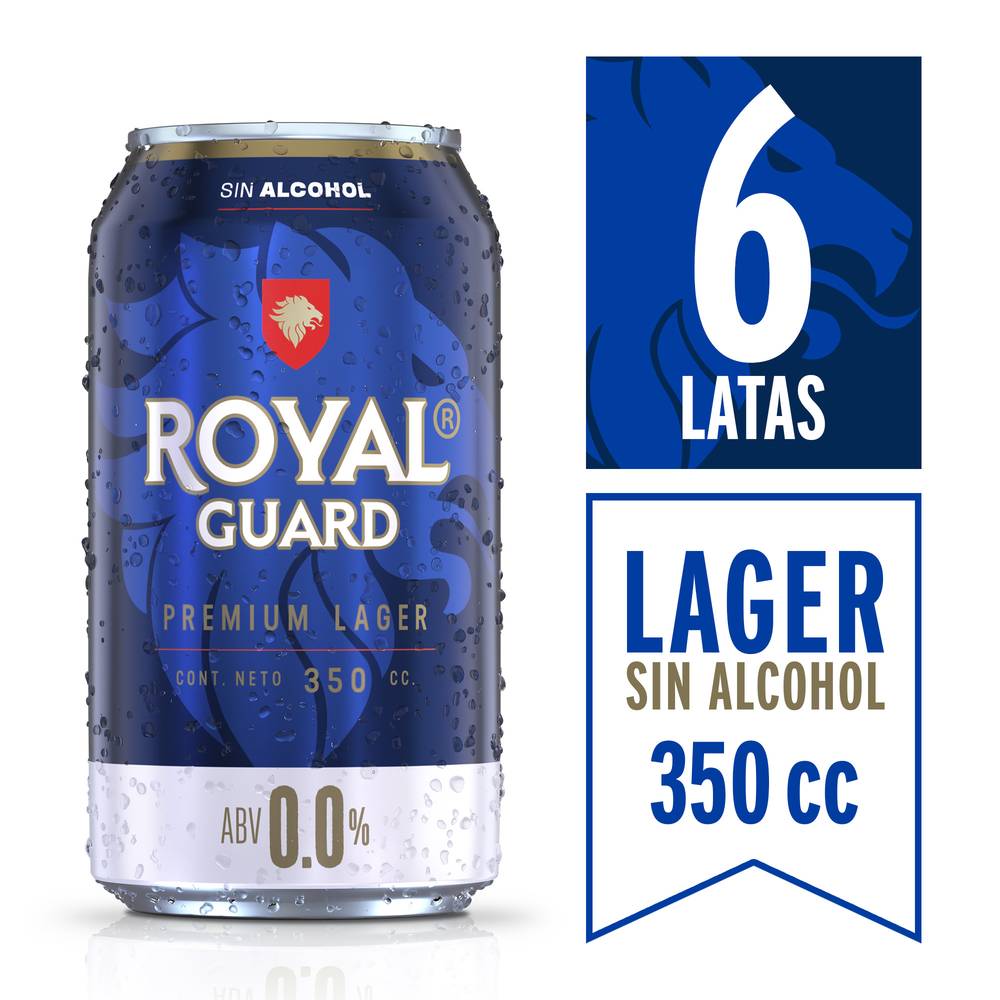 Royal Guard · Cerveza premium lager sin alcohol (6 x 350 ml)