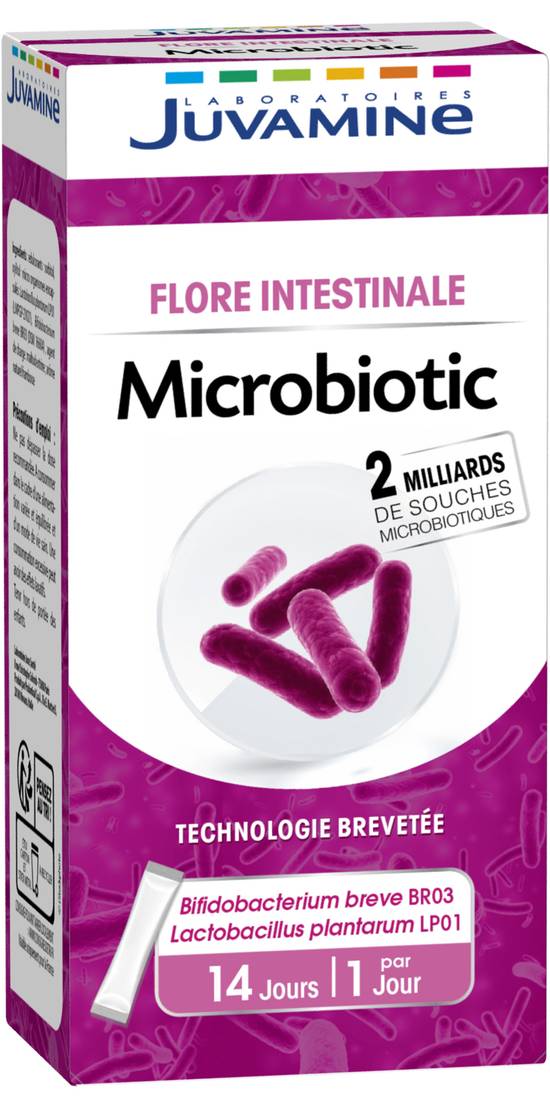 Juvamine - Complément alimentaires flore intestinale microbiotic (14 pièces)