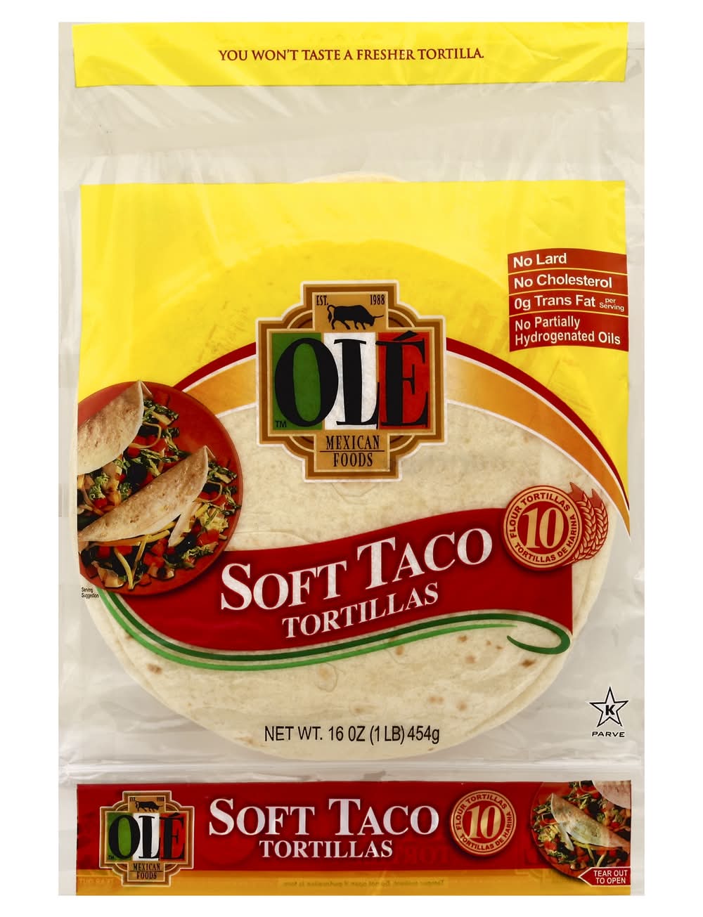 Ole Mexican Foods Soft Taco Flour Tortillas (16 oz, 10 ct)