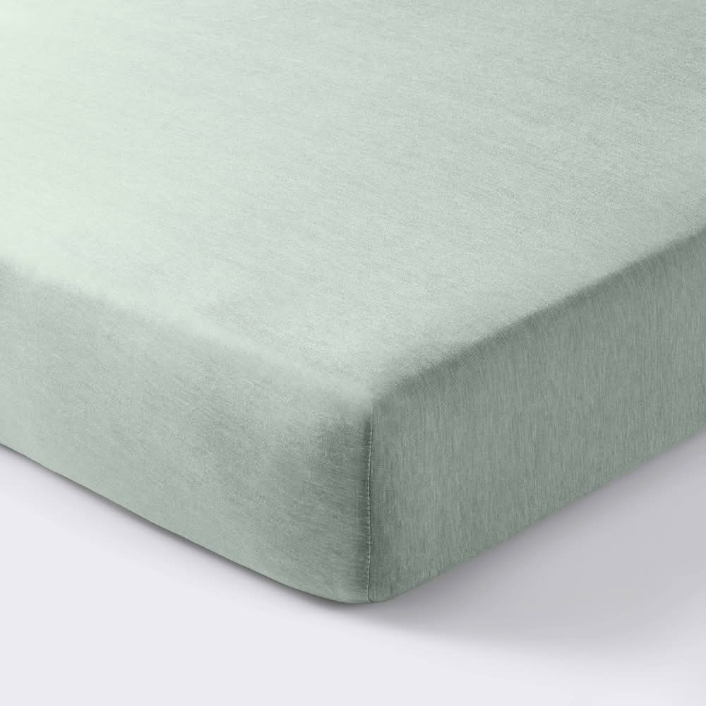 Cloud Island Polyester Rayon Fitted Crib Sheet, Green