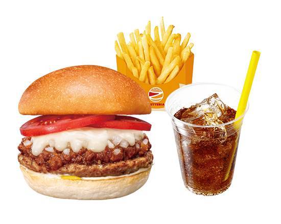 【セット】チーズミートソースバーガーHamburger with Cheese & Meat Sauce Set