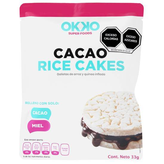 Okko Galleta Arroz Cacao 33g