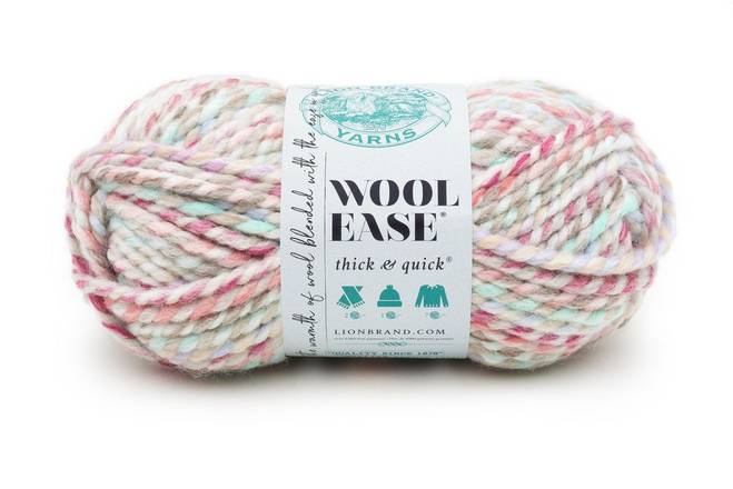 Lion brand fil à tricoter épais thick & quick wool-ease, couleurs du caroussel (140 g) - wool-ease thick & quick yarn carousel (140 g)