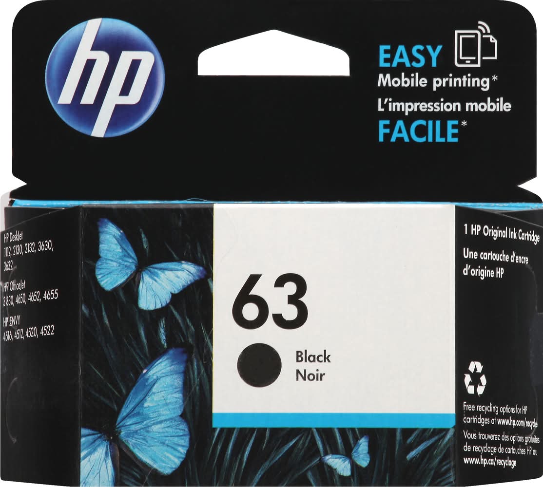 HP Printer Ink Cartridge, Black Noir