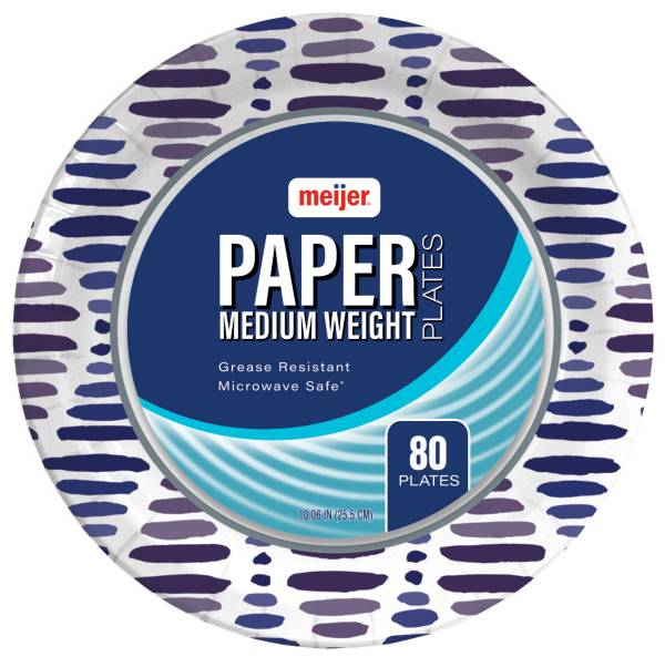 Meijer 10'' Medium Weight Paper Plates, Mega pack