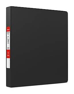 Staples Standard Ring Non-View Binder, 1 In, Black (220 ct)