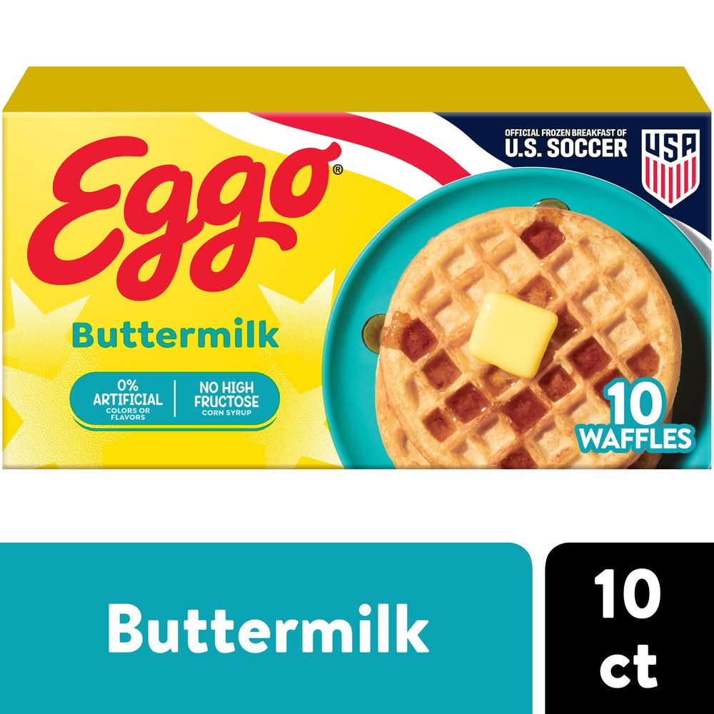 Eggo Frozen Waffles, Buttermilk (12.3 oz, 10 ct)