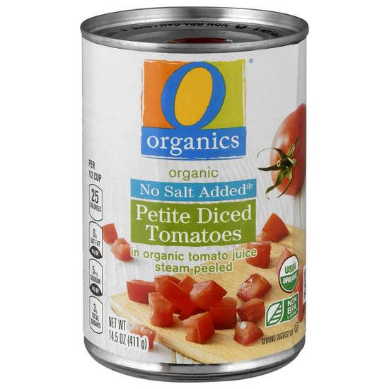 O Organics Petite Diced Tomatoes in Tomato Juice No Salt Added (14.5 oz)
