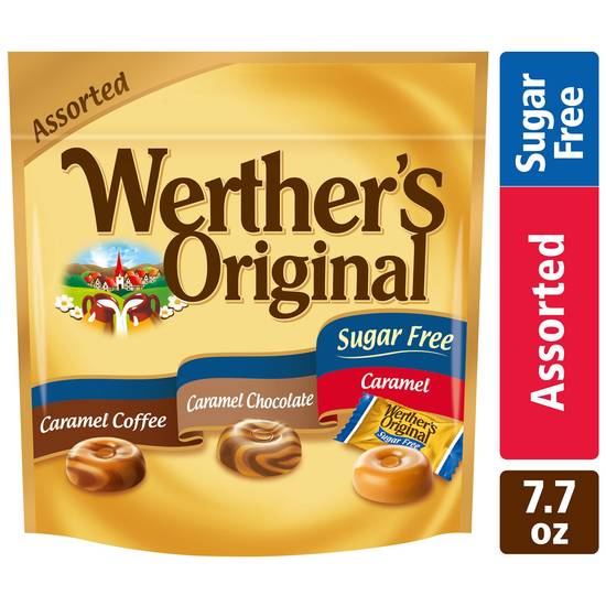 Werther's Sugar Free Assorted Hard Caramel Candies, 7.7 OZ