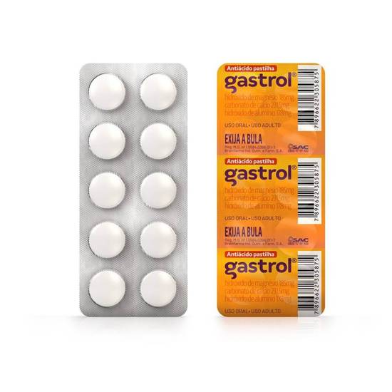 Neo química antiácido gastrol pastilha mastigável (10 pastilhas)