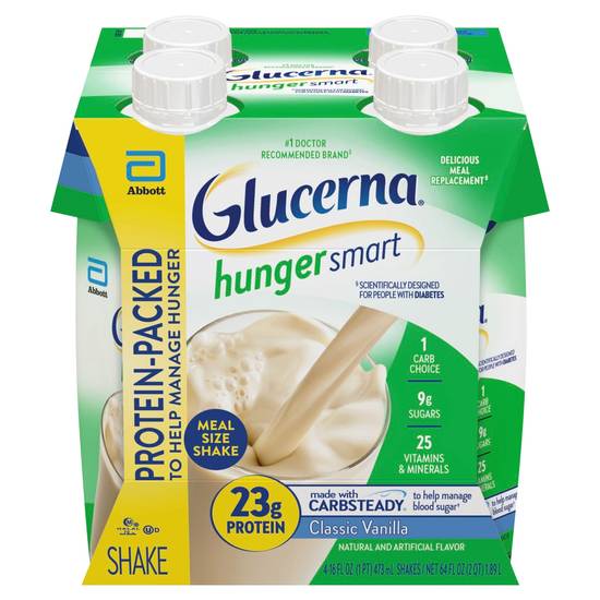 Glucerna Hunger Smart Kosher Homemade Vanilla Protein Shake (4 ct)
