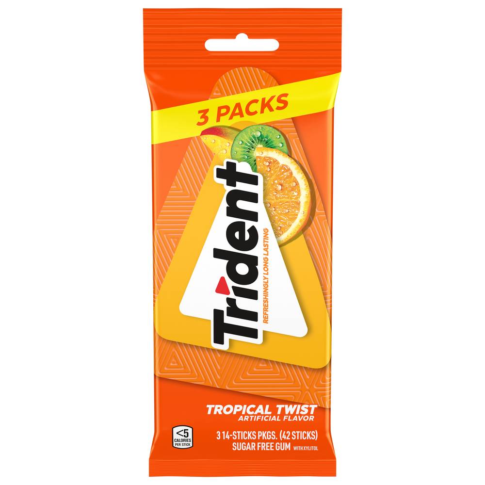 Trident Tropical Twist Sugar Free Gum