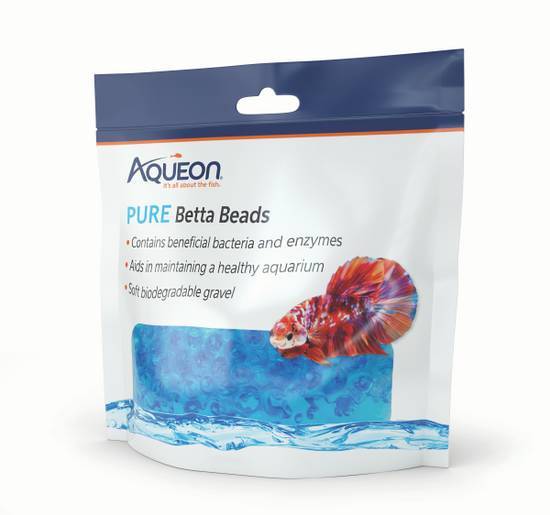 Aqueon Betta Beads Blue, One Pouch