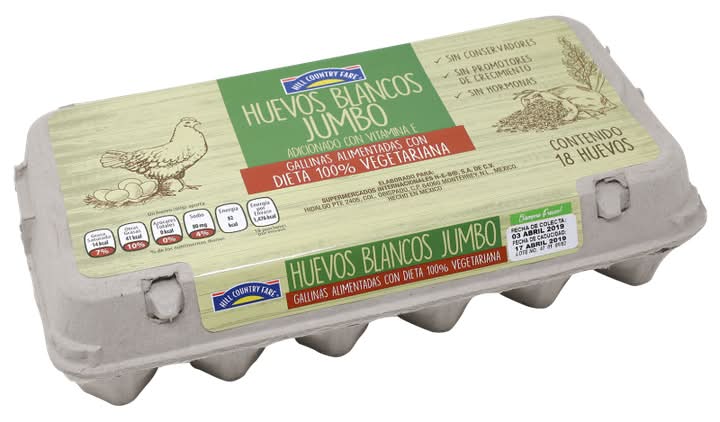 Hill Country Fare · Huevo blanco jumbo (2 kg)