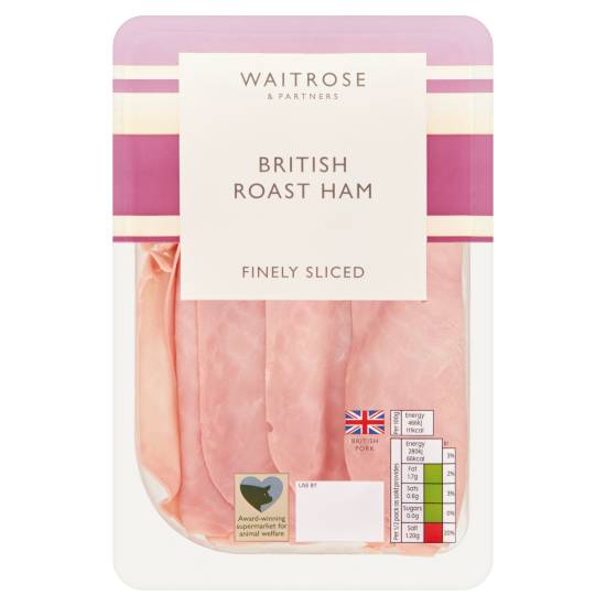 Waitrose British Roast Ham Finely Sliced
