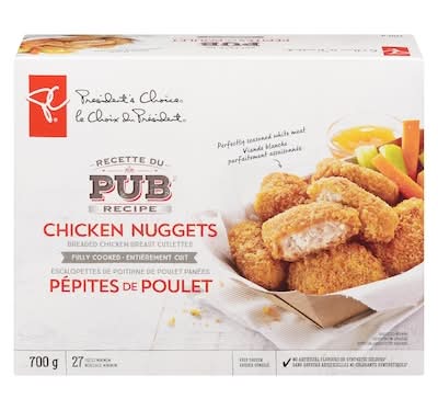 President's choice recette du pub pépites de poulet entièrement cuits - pub recipe fully cooked chicken nuggets