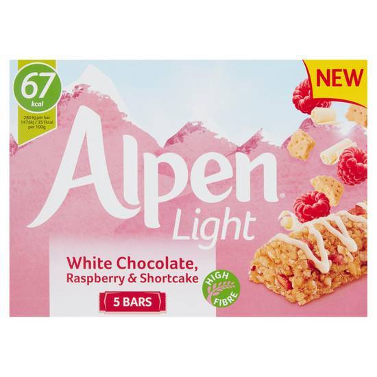 Alpen Light White Chocolate Raspberry & Shortcake 5 Pack