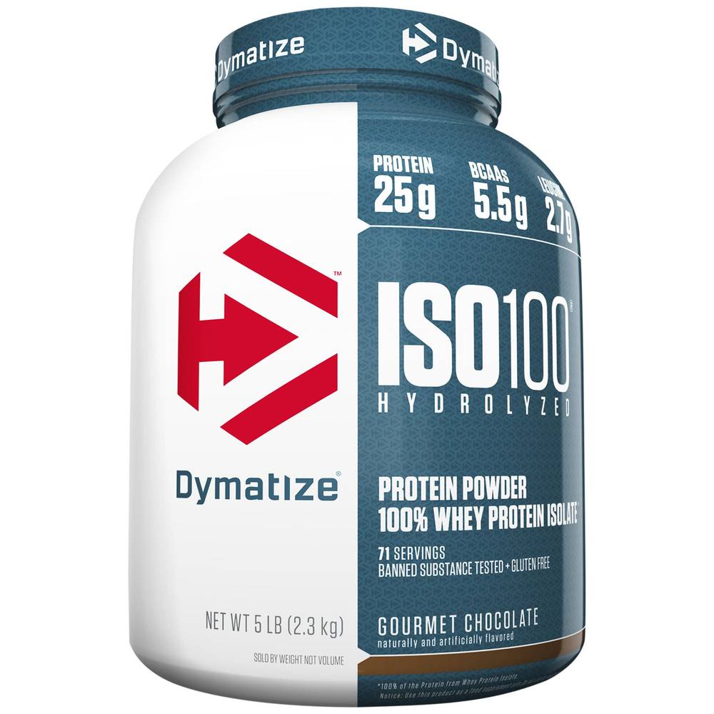 Dymatize Iso100 Hydrolyzed 100% Whey Protein Isolate, Gourmet Chocolate (5 lbs)