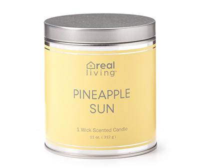 Pineapple Sun Yellow Tin Candle, 11 oz.