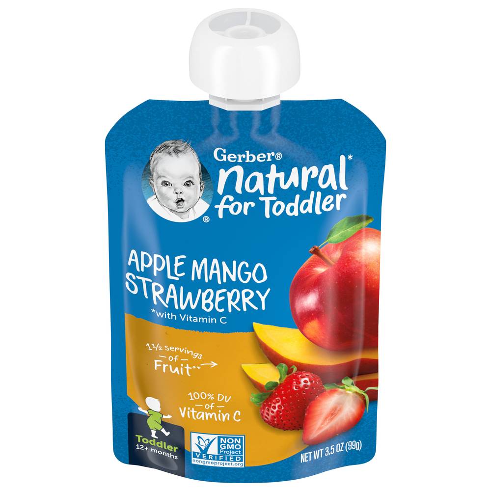 Gerber Apple Mango Strawberry Toddler 12+ Months Baby Food