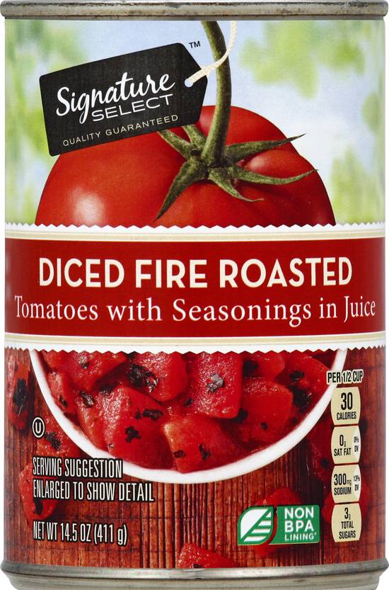 Signature Select Diced Fire Roasted Tomatoes
