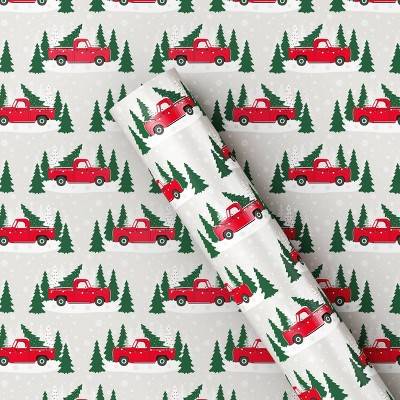 Wondershop Truck Christmas Gift Wrap, 7200 in, Red-Green