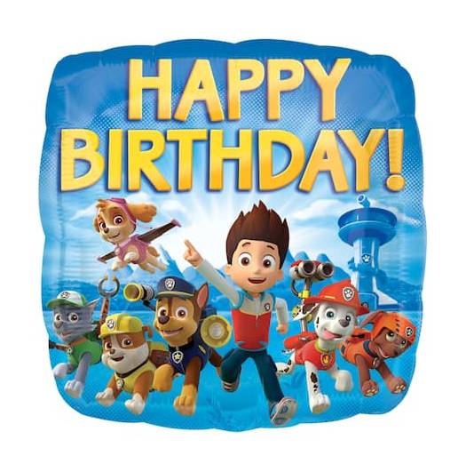 Inflated Anagram Paw Patrol Happy Birthday! Standard Foil Balloon