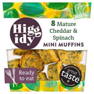 Higgidy Cheddar & Spinach Muffins 160G